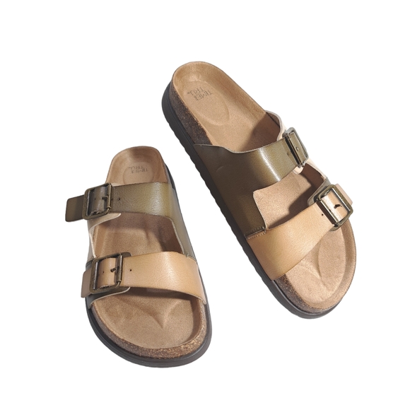 Time and Tru Shoes - Time and Tru Women's Slip On Sandals Brown Size 9